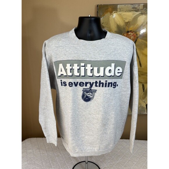Vintage Penn State Attitude Is Everything Gray Sweatshirt Men’s  XL See Details - Picture 1 of 15